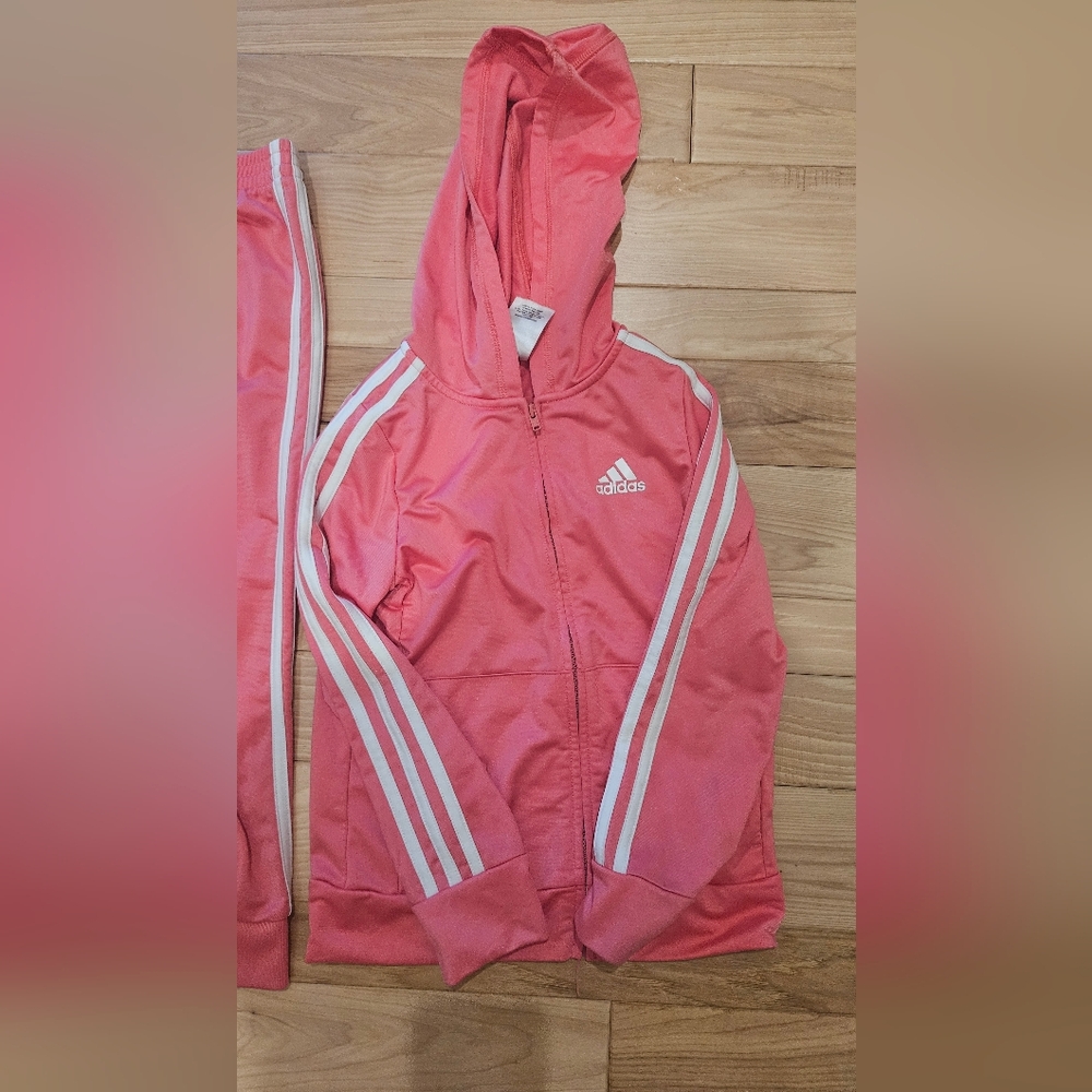 Adidas Pink Girls Track Jacket & Pants Set - Picture 2 of 3